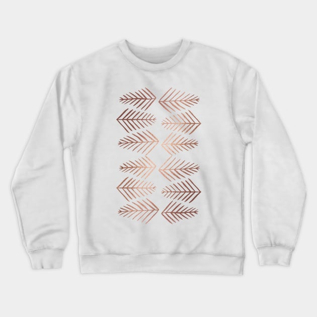 Pine trees - copper Crewneck Sweatshirt by wackapacka